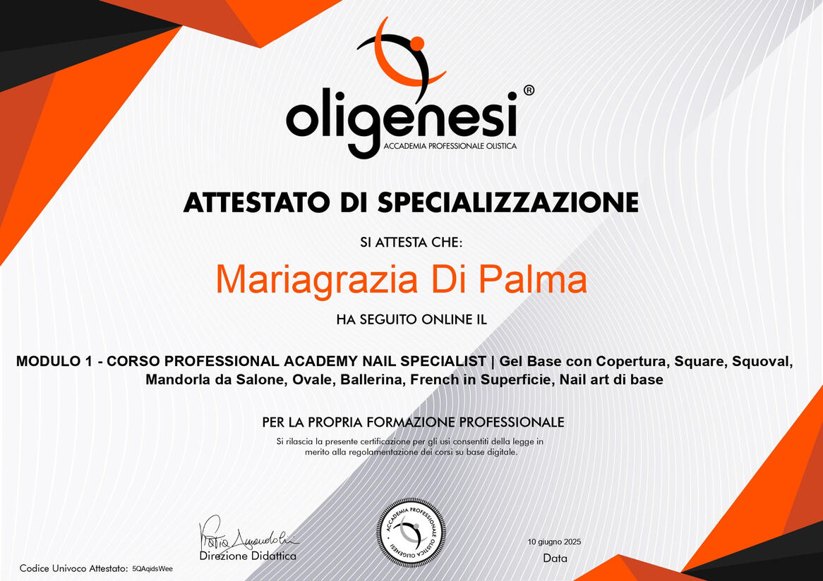 Attestato 1 Attestato 1